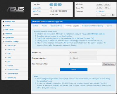 ASUS TR-N56U Firmware installieren