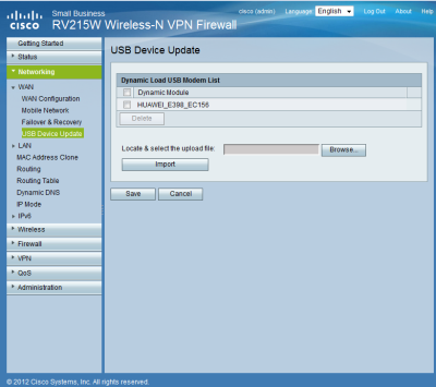 Cisco-RV215W Treiber Huawei