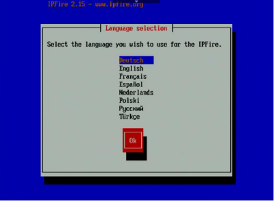 IPFire Sprache
