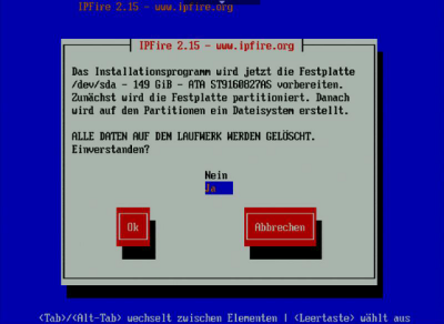 IPFire Laufwerk