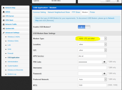 ASUS RT-N65U-LTE4-Treiber