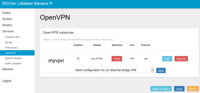 OpenVPN OpenWRT Rooter Firmware